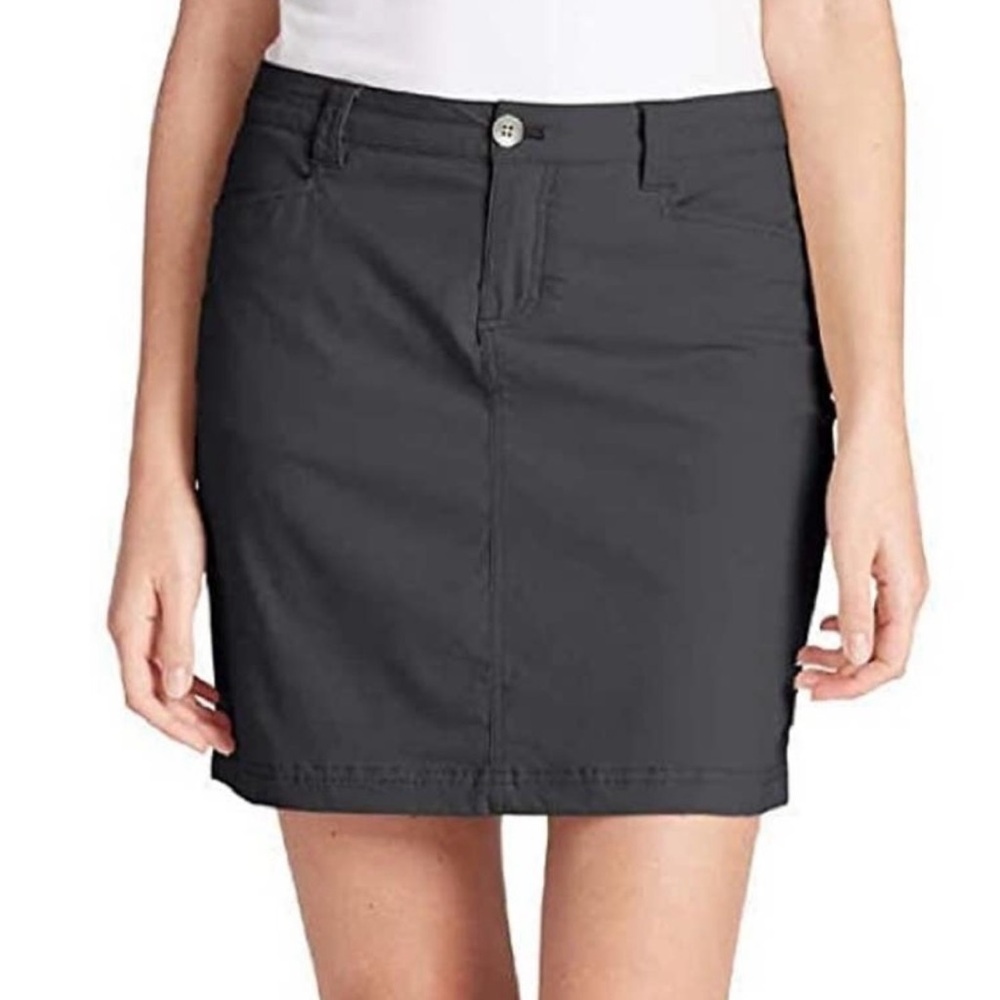 EDDIE BAUER Charcoal Grey Adventure‎ Skirt Size 14 Length 17"